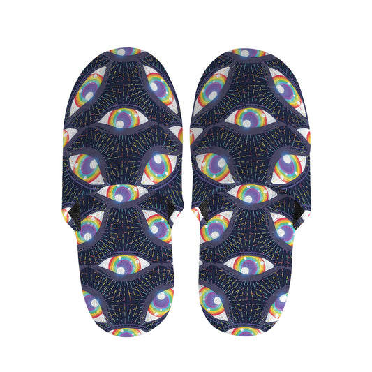 LGBT Pride Rainbow Eyes Pattern Print Slippers