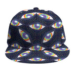 LGBT Pride Rainbow Eyes Pattern Print Snapback Cap
