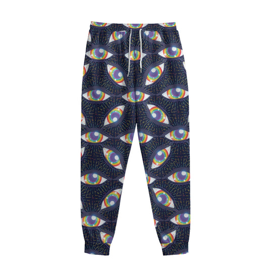 LGBT Pride Rainbow Eyes Pattern Print Sweatpants
