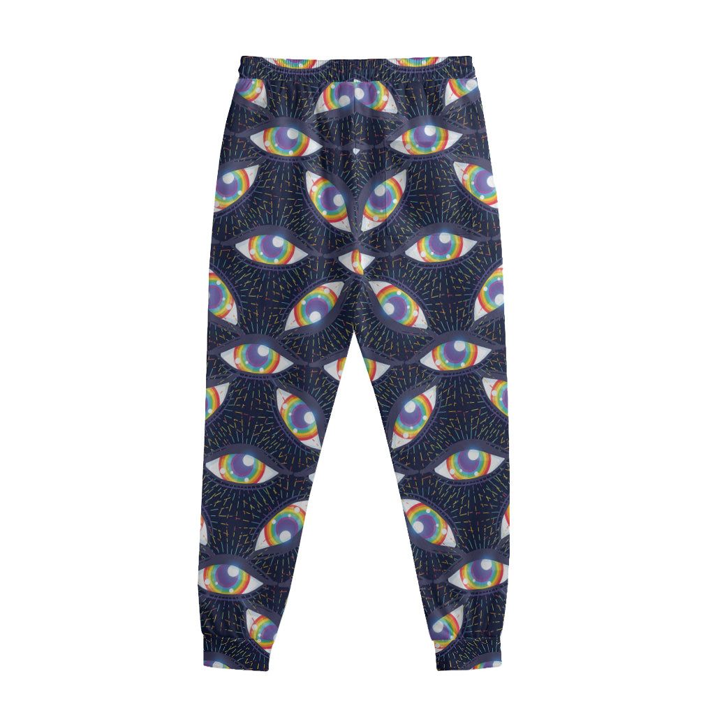 LGBT Pride Rainbow Eyes Pattern Print Sweatpants