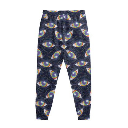 LGBT Pride Rainbow Eyes Pattern Print Sweatpants