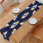 LGBT Pride Rainbow Eyes Pattern Print Table Runner