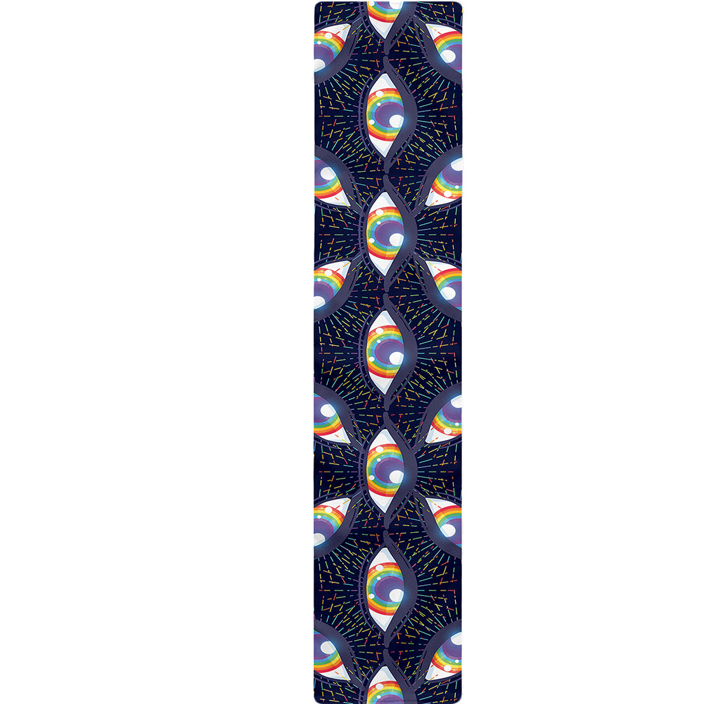 LGBT Pride Rainbow Eyes Pattern Print Table Runner