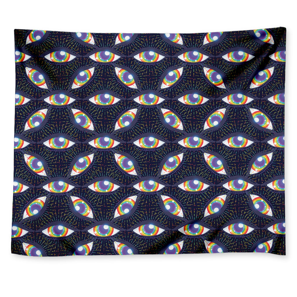 LGBT Pride Rainbow Eyes Pattern Print Tapestry