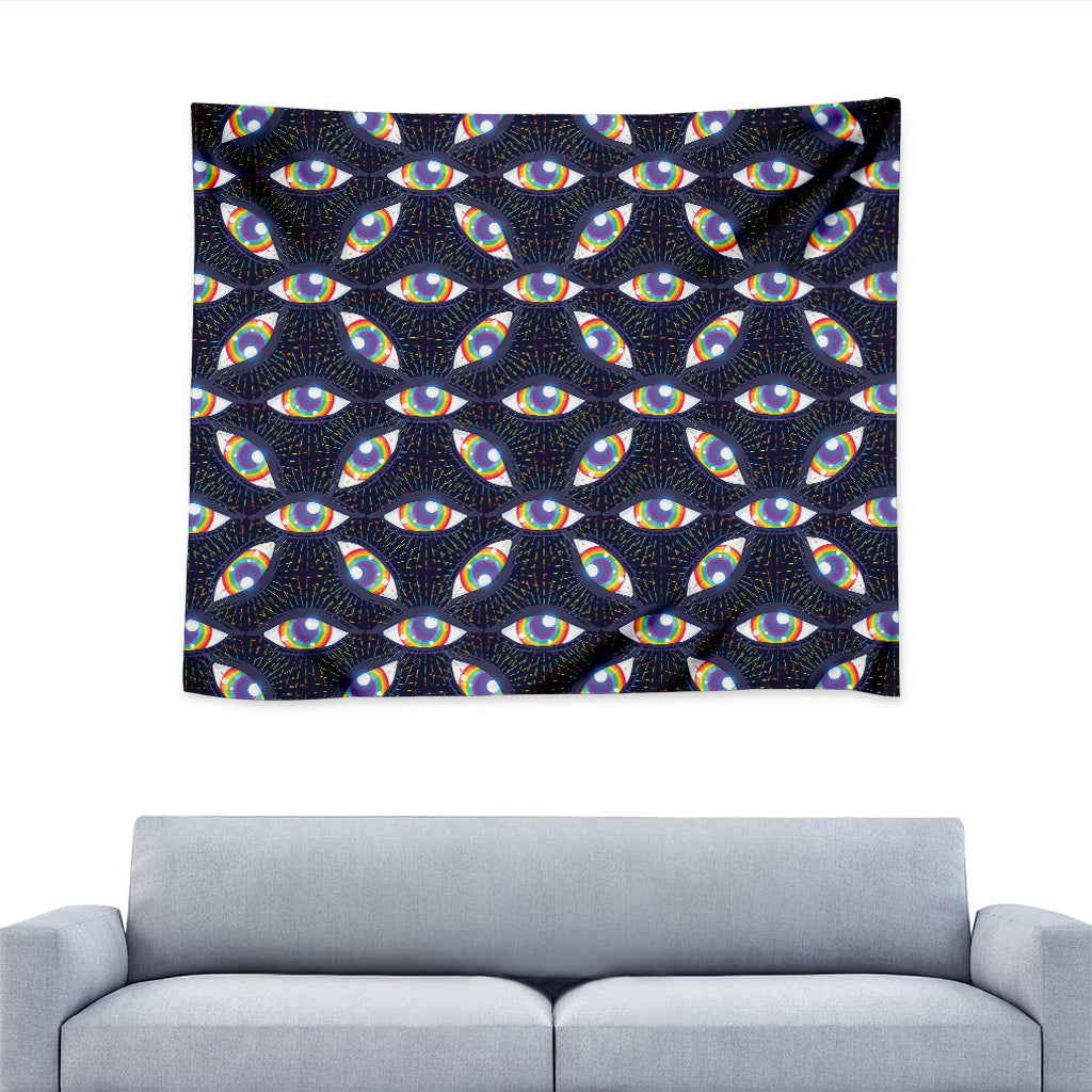 LGBT Pride Rainbow Eyes Pattern Print Tapestry