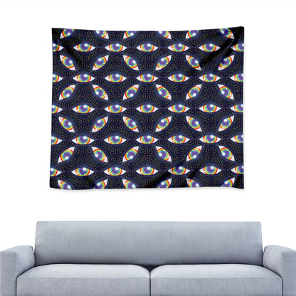 LGBT Pride Rainbow Eyes Pattern Print Tapestry