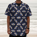 LGBT Pride Rainbow Eyes Pattern Print Textured Short Sleeve Shirt
