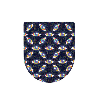 LGBT Pride Rainbow Eyes Pattern Print Toilet Lid Cover