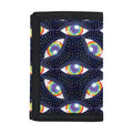 LGBT Pride Rainbow Eyes Pattern Print Trifold Wallet