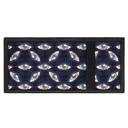 LGBT Pride Rainbow Eyes Pattern Print Trifold Wallet