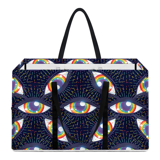 LGBT Pride Rainbow Eyes Pattern Print Utility Tote Bag