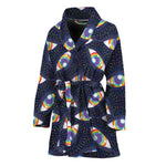 LGBT Pride Rainbow Eyes Pattern Print Women's Bathrobe