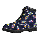 LGBT Pride Rainbow Eyes Pattern Print Work Boots