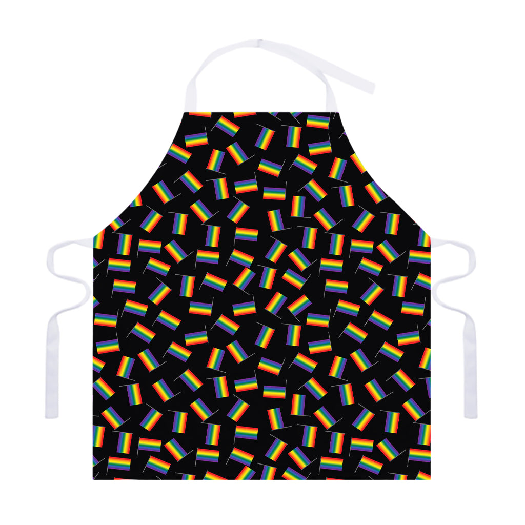 LGBT Pride Rainbow Flag Pattern Print Adjustable Apron