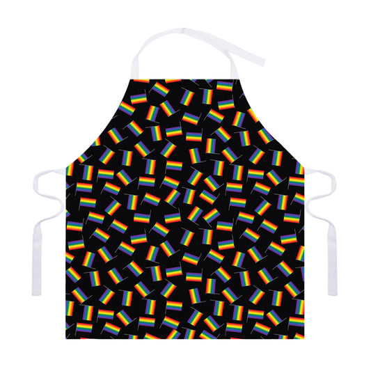 LGBT Pride Rainbow Flag Pattern Print Adjustable Apron