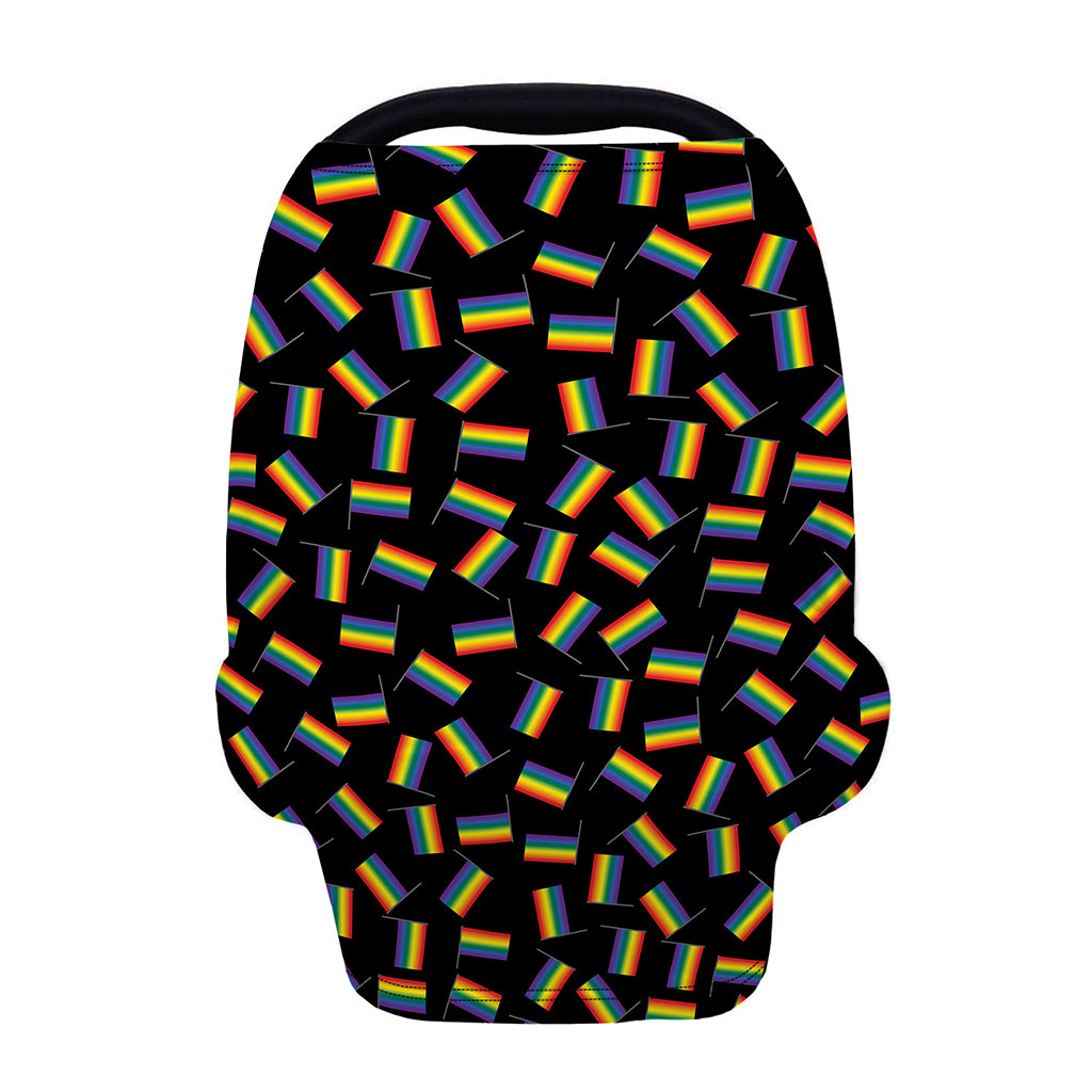 LGBT Pride Rainbow Flag Pattern Print Baby Seat Cover