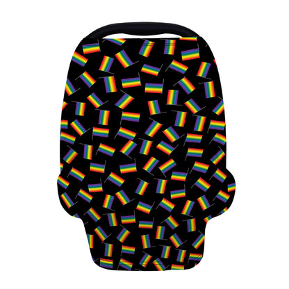 LGBT Pride Rainbow Flag Pattern Print Baby Seat Cover