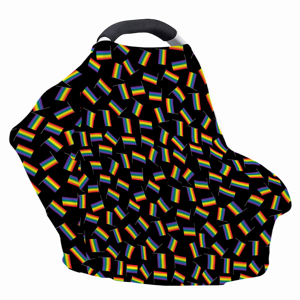 LGBT Pride Rainbow Flag Pattern Print Baby Seat Cover