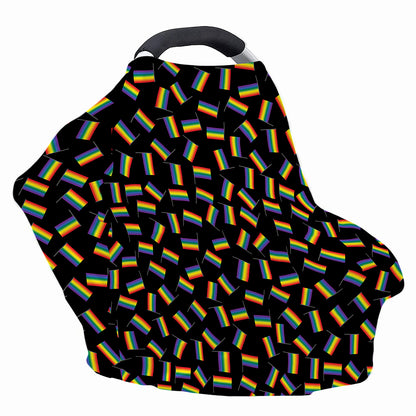 LGBT Pride Rainbow Flag Pattern Print Baby Seat Cover