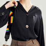 LGBT Pride Rainbow Flag Pattern Print Bag Strap