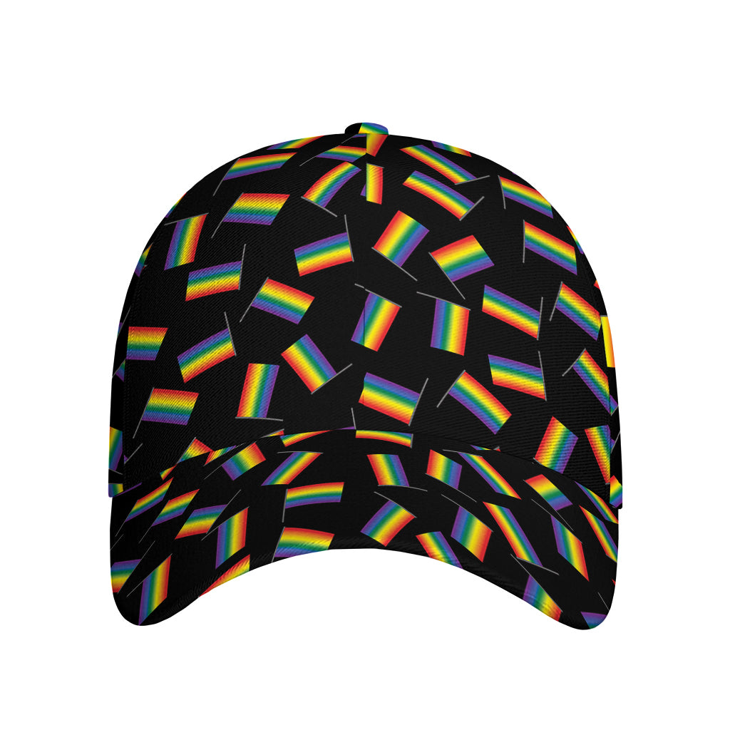 LGBT Pride Rainbow Flag Pattern Print Baseball Cap