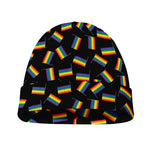 LGBT Pride Rainbow Flag Pattern Print Beanie