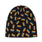 LGBT Pride Rainbow Flag Pattern Print Beanie