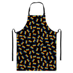 LGBT Pride Rainbow Flag Pattern Print Bib Apron With Pocket