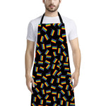 LGBT Pride Rainbow Flag Pattern Print Bib Apron With Pocket