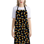 LGBT Pride Rainbow Flag Pattern Print Bib Apron With Pocket