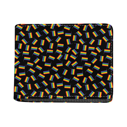 LGBT Pride Rainbow Flag Pattern Print Bifold Wallet