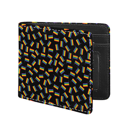 LGBT Pride Rainbow Flag Pattern Print Bifold Wallet