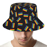 LGBT Pride Rainbow Flag Pattern Print Bucket Hat