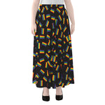 LGBT Pride Rainbow Flag Pattern Print Chiffon Maxi Skirt