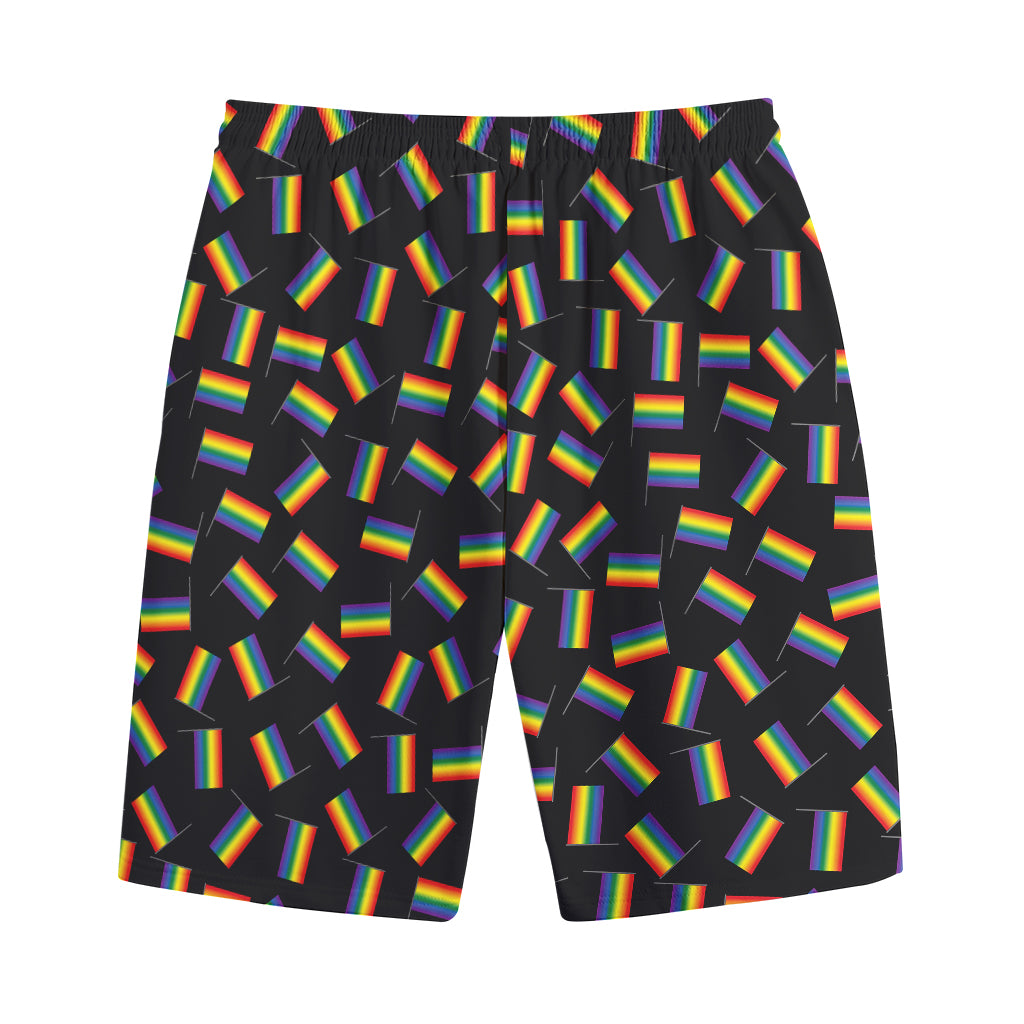 LGBT Pride Rainbow Flag Pattern Print Cotton Shorts
