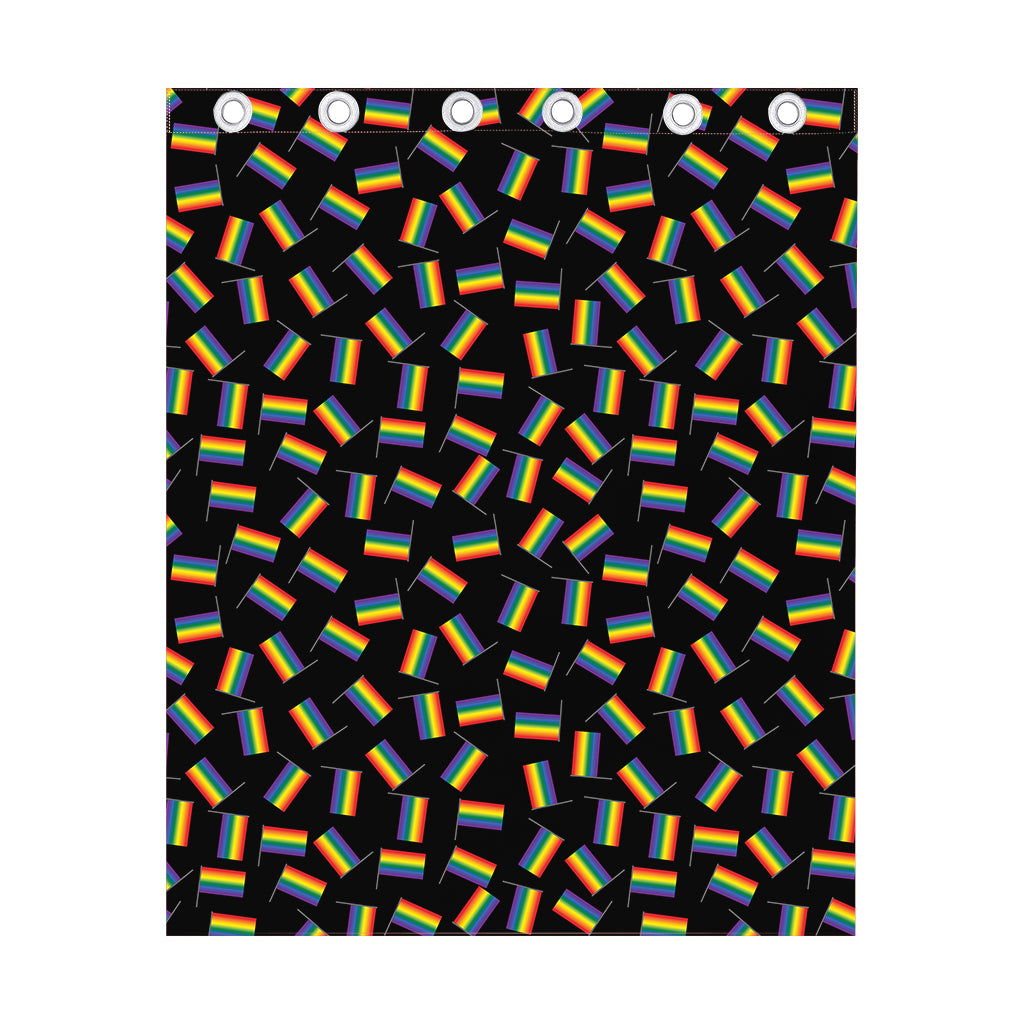LGBT Pride Rainbow Flag Pattern Print Curtain