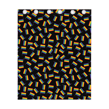LGBT Pride Rainbow Flag Pattern Print Curtain