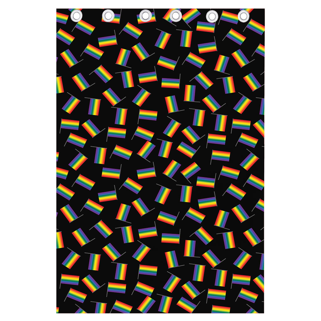 LGBT Pride Rainbow Flag Pattern Print Curtain