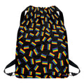 LGBT Pride Rainbow Flag Pattern Print Drawstring Backpack