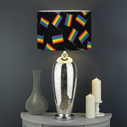 LGBT Pride Rainbow Flag Pattern Print Drum Lamp Shade