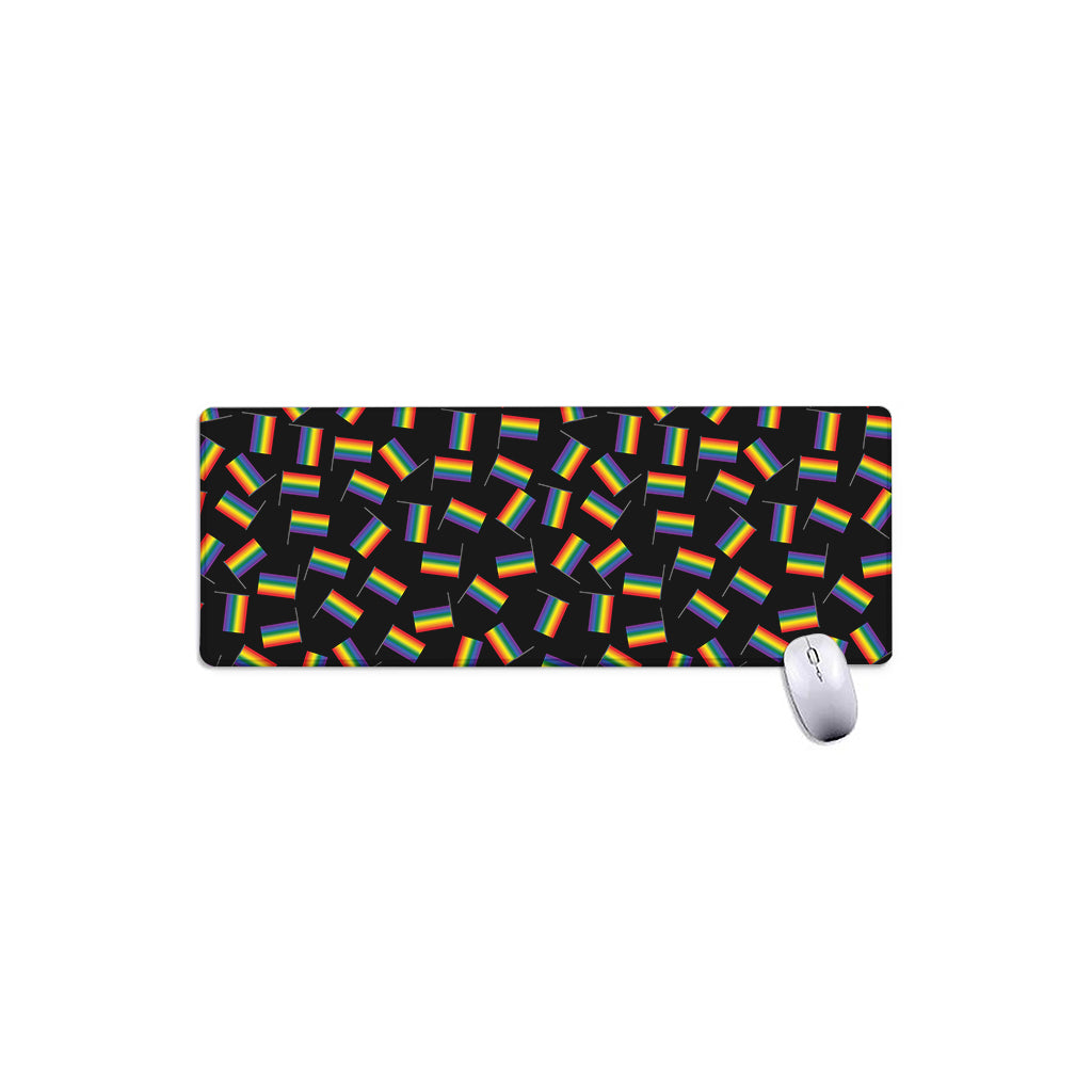 LGBT Pride Rainbow Flag Pattern Print Extended Mouse Pad