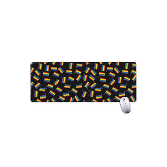 LGBT Pride Rainbow Flag Pattern Print Extended Mouse Pad
