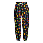LGBT Pride Rainbow Flag Pattern Print Fleece Lined Knit Pants