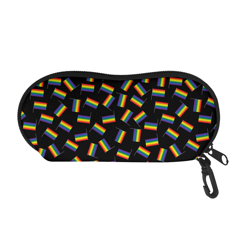 LGBT Pride Rainbow Flag Pattern Print Glasses Case