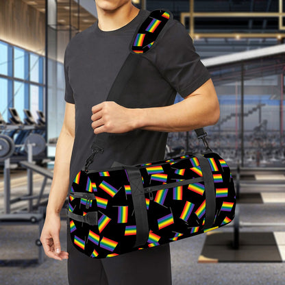 LGBT Pride Rainbow Flag Pattern Print Gym Bag