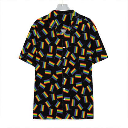 LGBT Pride Rainbow Flag Pattern Print Hawaiian Shirt