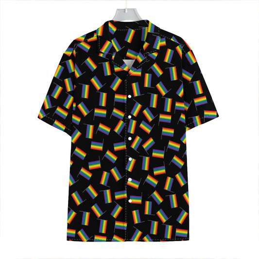 LGBT Pride Rainbow Flag Pattern Print Hawaiian Shirt