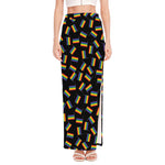 LGBT Pride Rainbow Flag Pattern Print High Slit Maxi Skirt