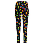 LGBT Pride Rainbow Flag Pattern Print High-Waisted Pocket Leggings