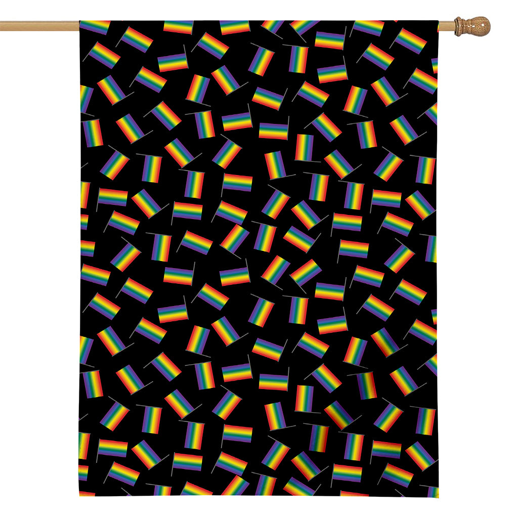 LGBT Pride Rainbow Flag Pattern Print House Flag